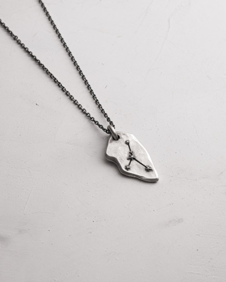 Anhänger STERNBILD KREBS an einer Kette in Sterlingsilber  10