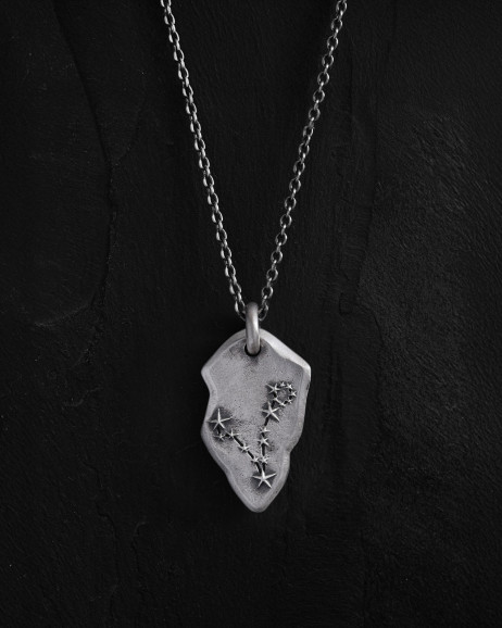 Anhänger STERNBILD FISCHE an einer Kette in Sterlingsilber 