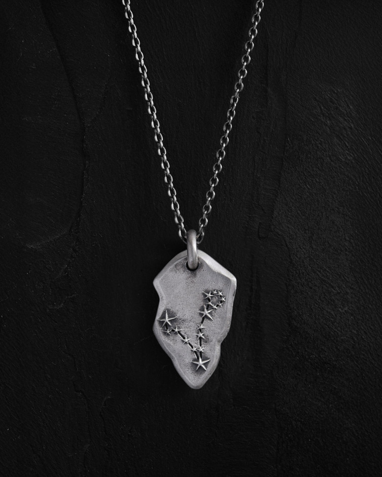 Anhänger STERNBILD FISCHE an einer Kette in Sterlingsilber