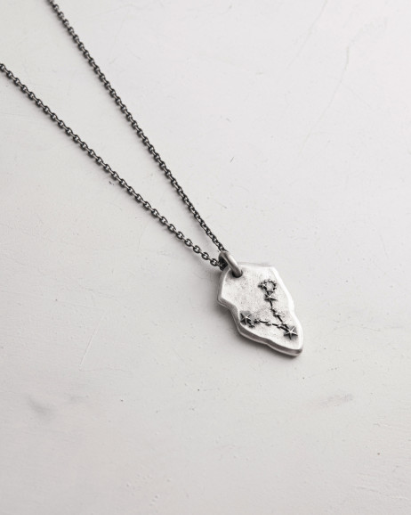 Anhänger STERNBILD FISCHE an einer Kette in Sterlingsilber  10