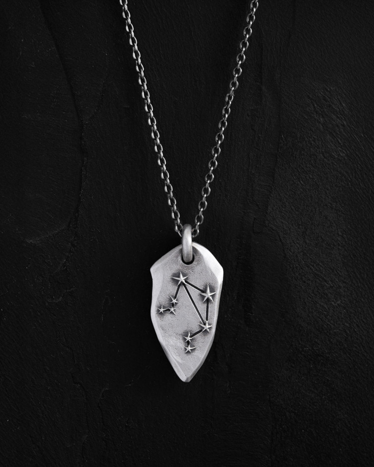 Anhänger STERNBILD WAAGE an einer Kette in Sterlingsilber