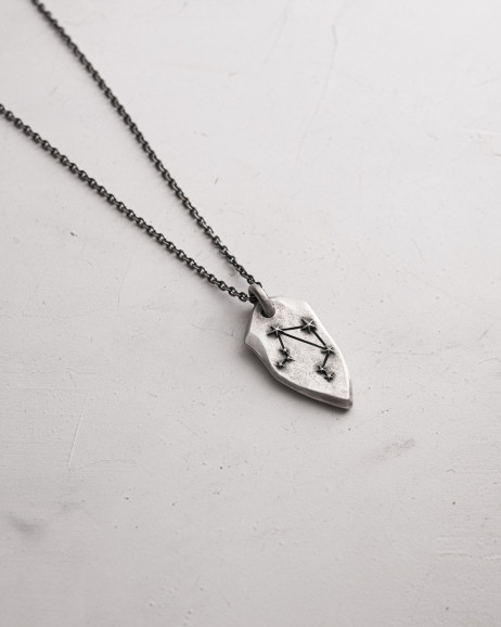 Anhänger STERNBILD WAAGE an einer Kette in Sterlingsilber 10