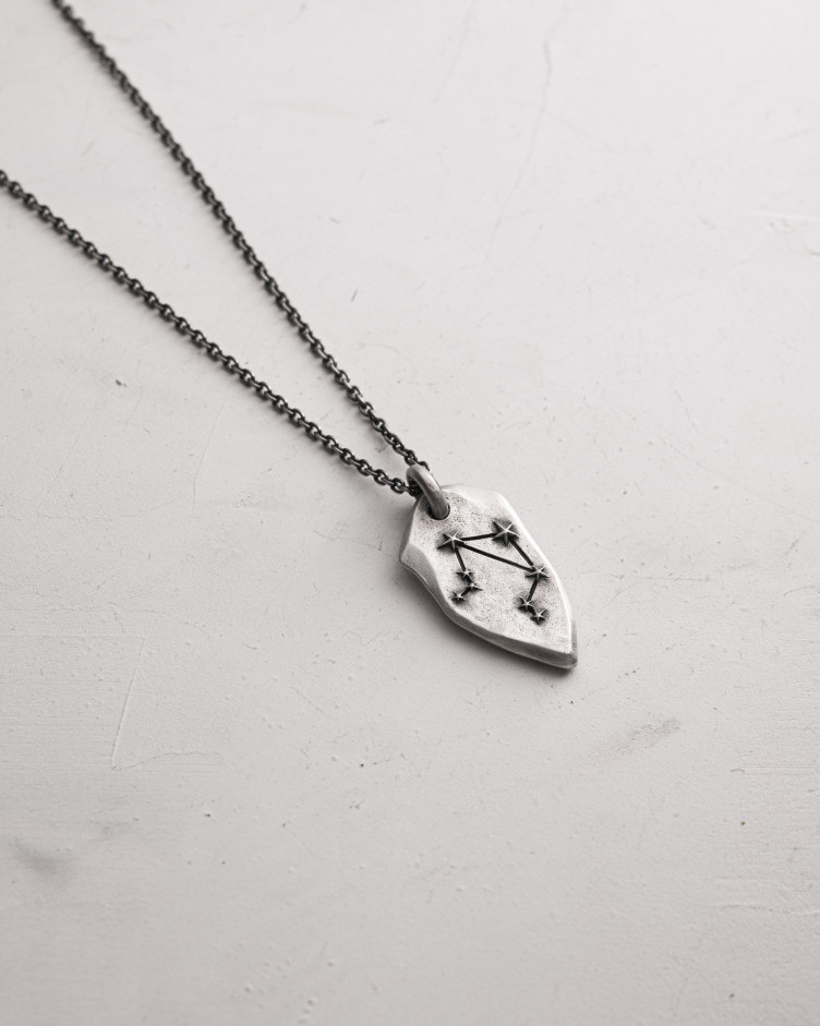 Anhänger STERNBILD WAAGE an einer Kette in Sterlingsilber 10