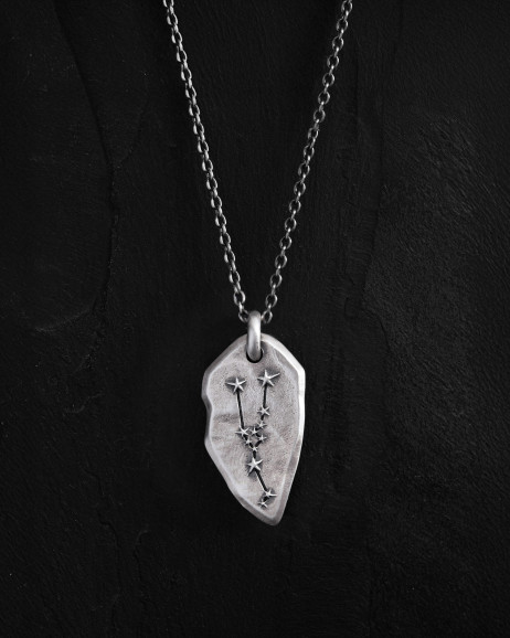 Anhänger STERNBILD STIER an einer Kette in Sterlingsilber 