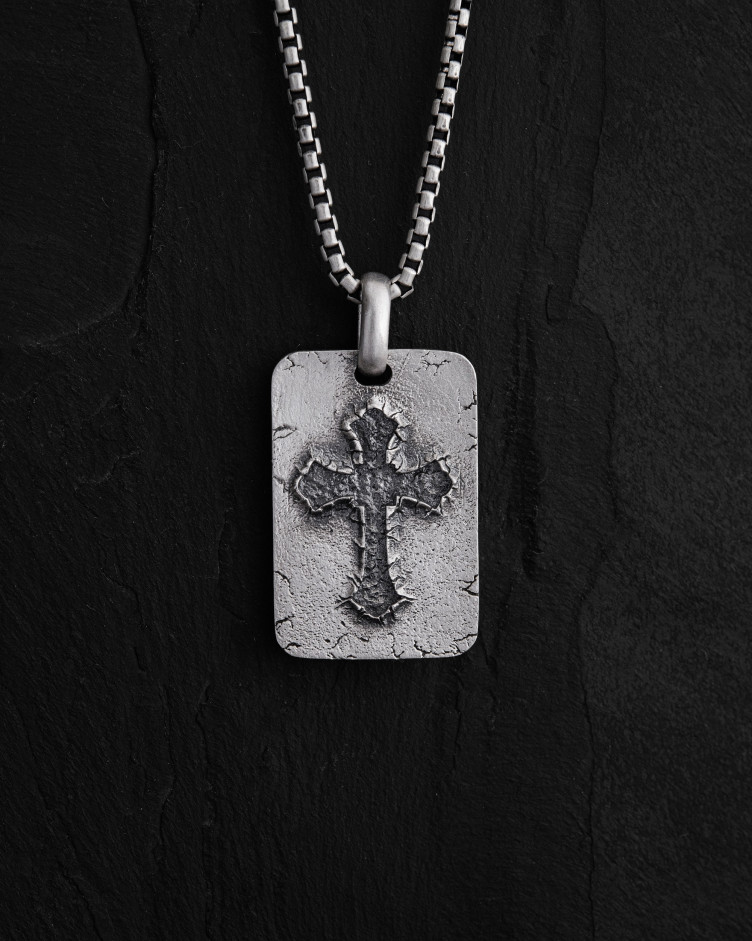Anhänger FLEURY CROSS in Sterlingsilber