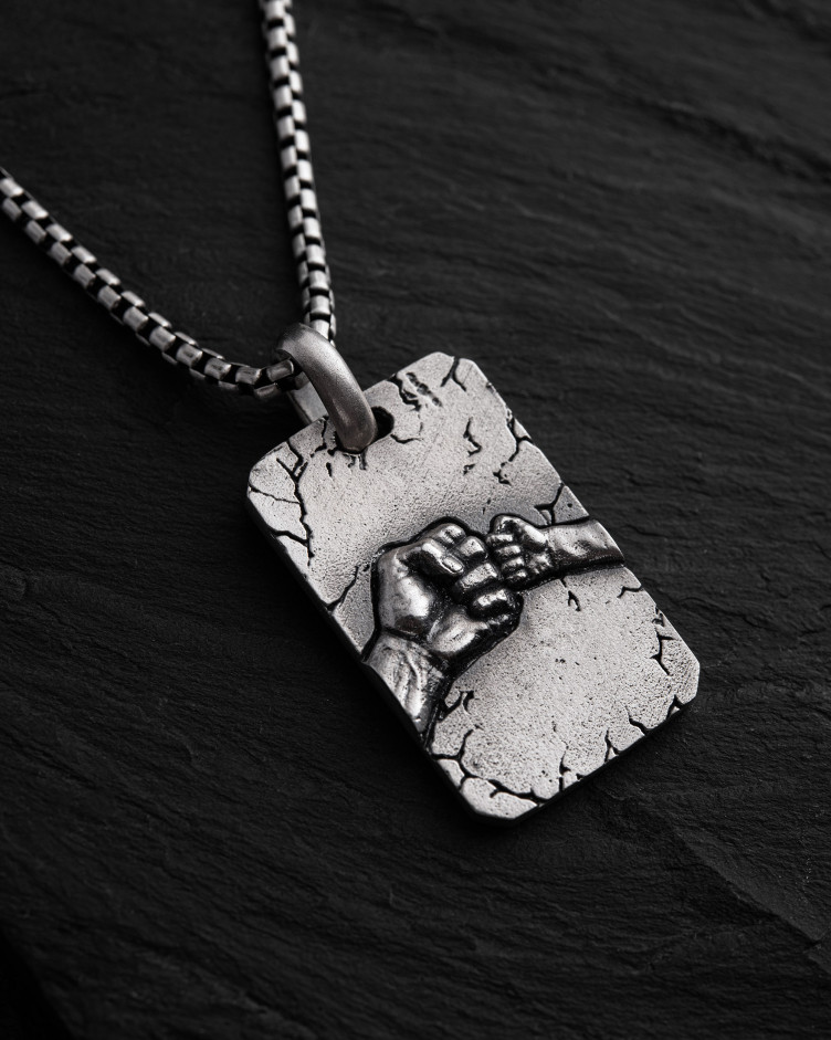 Anhänger VATER UND SOHN in Sterlingsilber 8