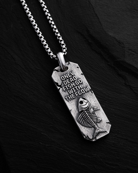 Anhänger GEGEN DEN STROM in Sterlingsilber 5