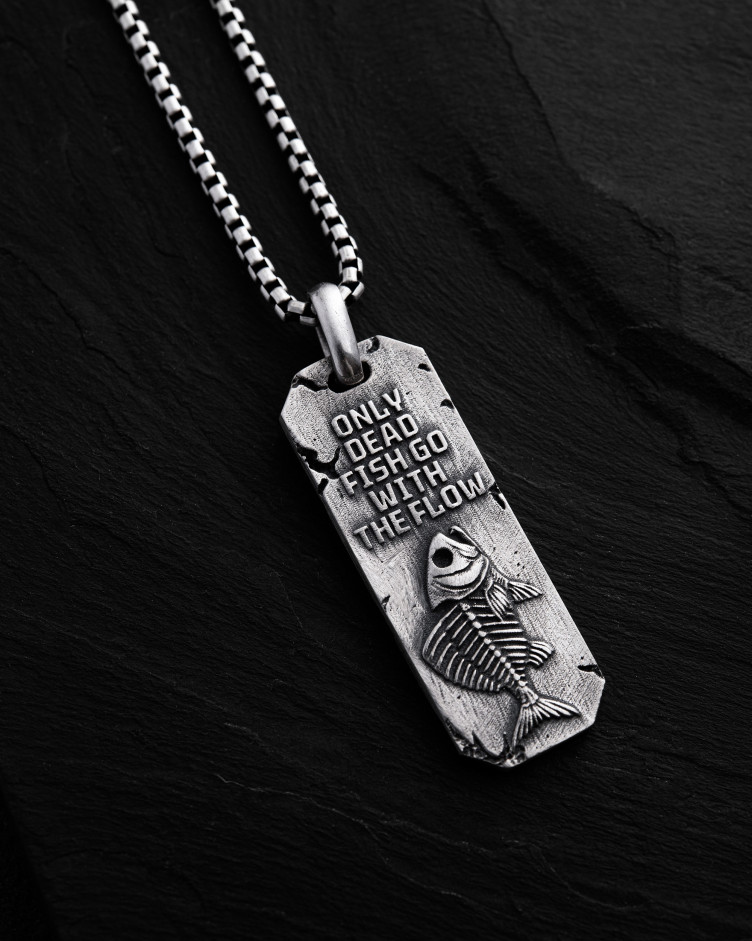 Anhänger GEGEN DEN STROM in Sterlingsilber 5