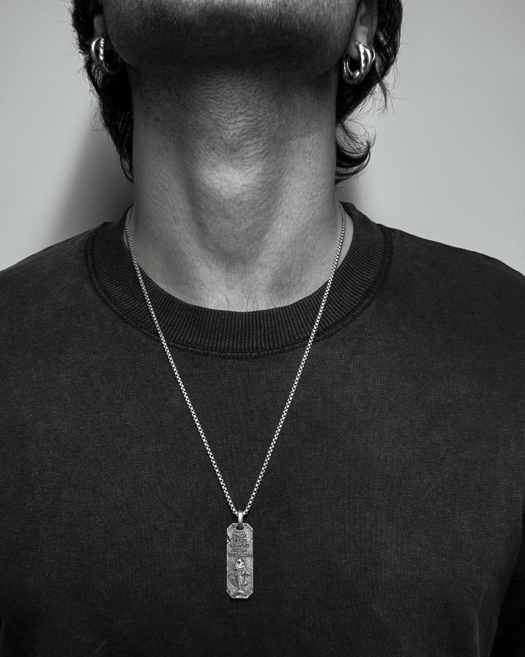 Anhänger GEGEN DEN STROM in Sterlingsilber 4