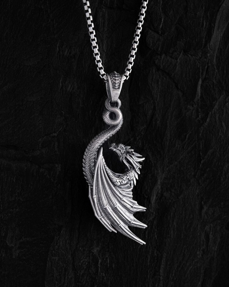 Anhänger DRACHE in Sterlingsilber 3