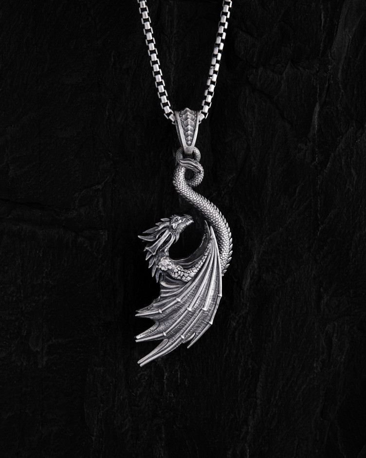 Anhänger DRACHE in Sterlingsilber