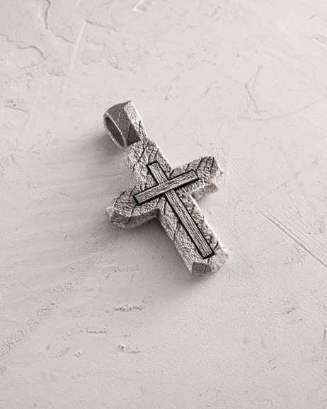Kreuz KALVARIENKREUZ. AUF GOTT VERTRAUEN WIR in Sterlingsilber 4