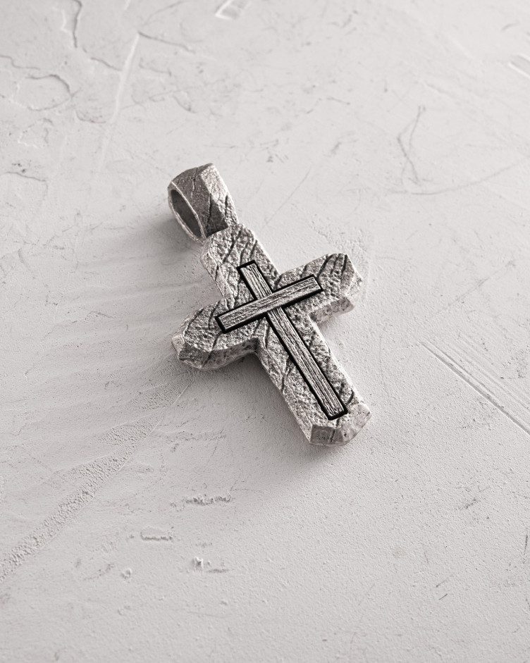 Kreuz KALVARIENKREUZ. AUF GOTT VERTRAUEN WIR in Sterlingsilber 4