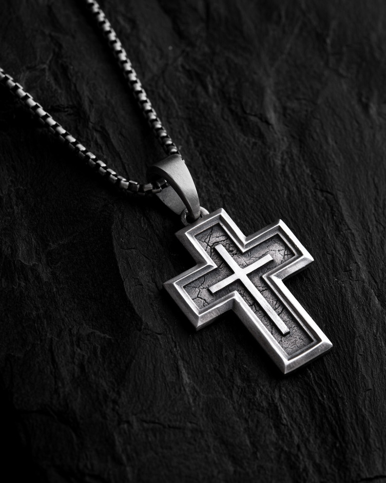 Kreuz ANCHOR CROSS in Sterlingsilber