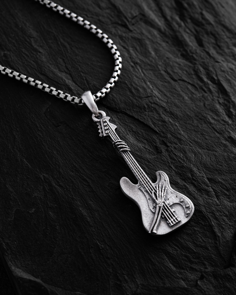 Anhänger ROCKGITARRE in Sterlingsilber