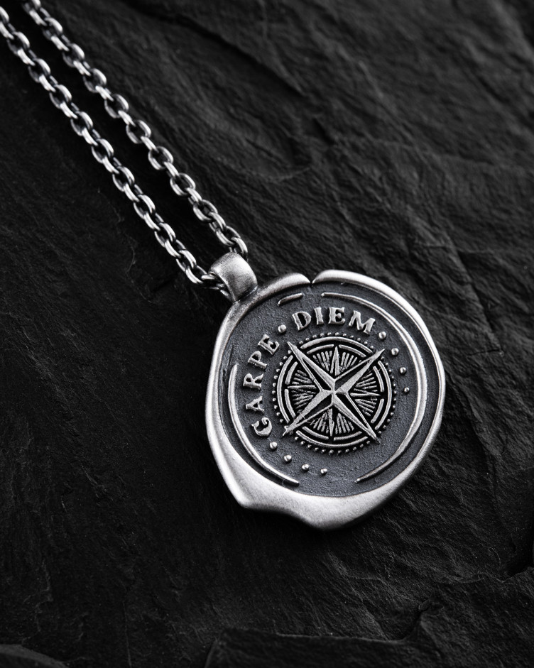Anhänger CARPE DIEM POLAR STAR an einer Kette in Sterlingsilber 4