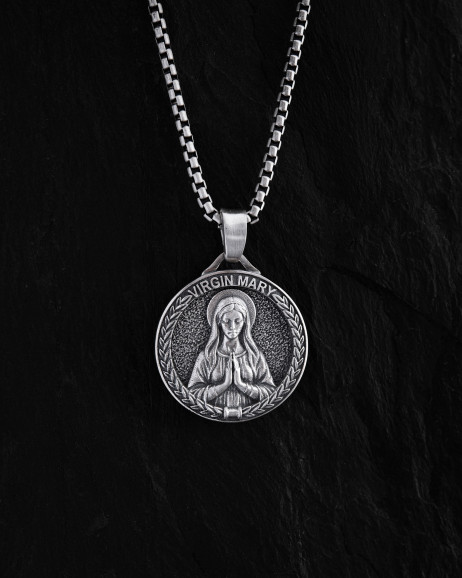 Anhänger JUNGFRAU MARIA in Sterlingsilber 2