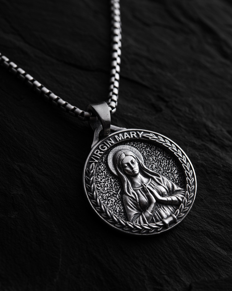 Anhänger JUNGFRAU MARIA in Sterlingsilber