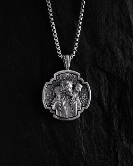 Anhänger JESUS HIRTE in Sterlingsilber