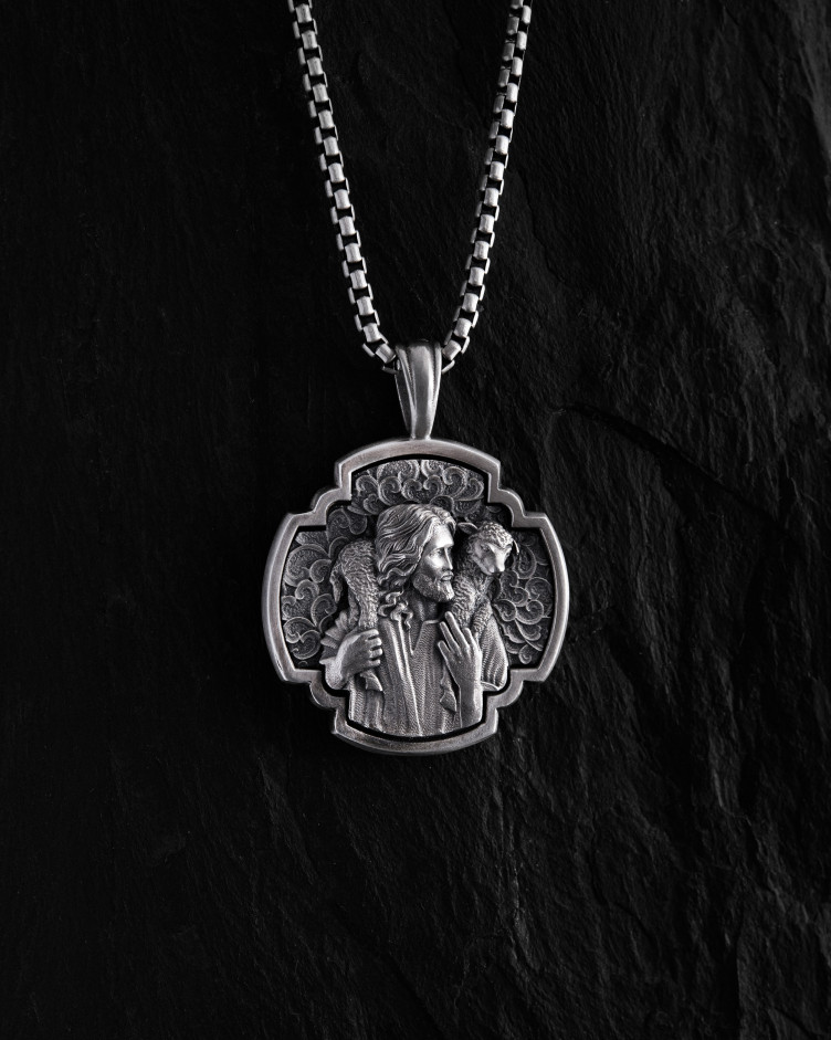 Anhänger JESUS HIRTE in Sterlingsilber