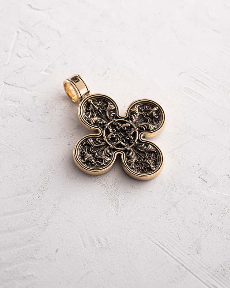 Kreuz JESUS ​​UND DIE VIER ERZENGEL (Gelbgold) 3