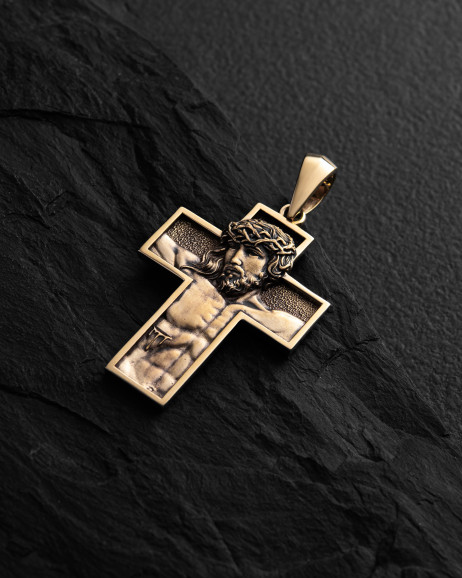 Kreuz ERLÖSUNG. JESUS ​​CHRISTUS (Gelbgold) 5