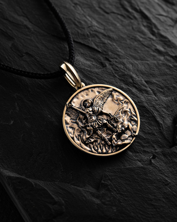 Anhänger HL. MICHAEL (Gelbgold) 5