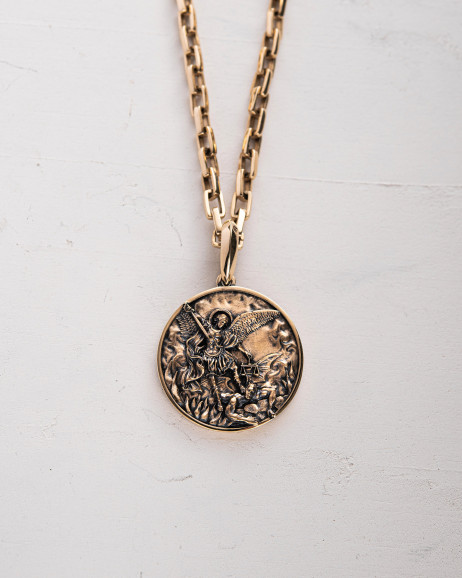 Anhänger HL. MICHAEL (Gelbgold)