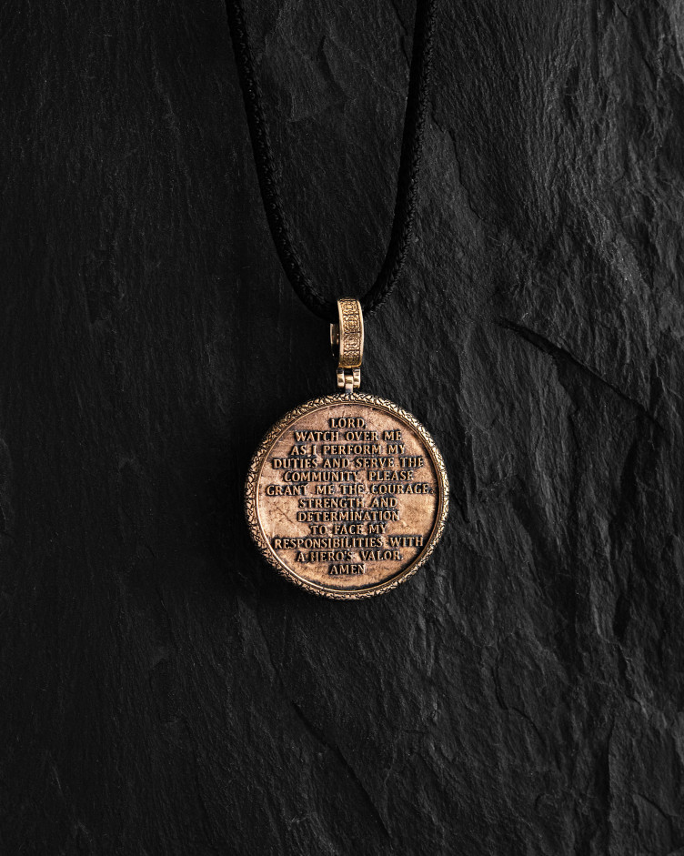 Anhänger HL. ERZENGEL MICHAEL: GEBET (Gelbgold) 4