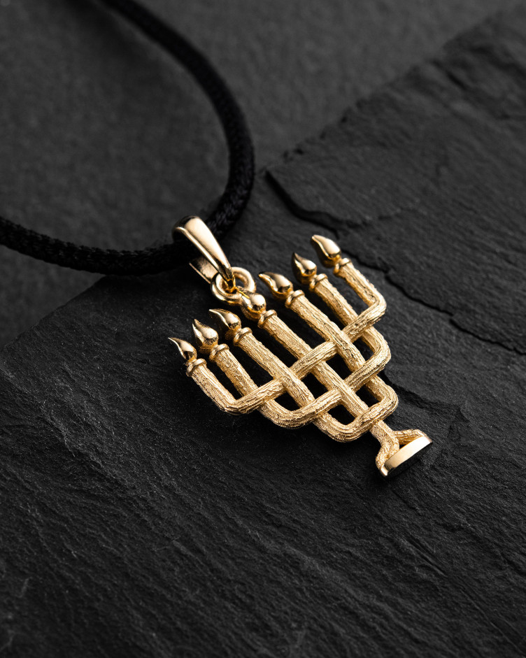 Anhänger MENORAH (Gelbgold) 2