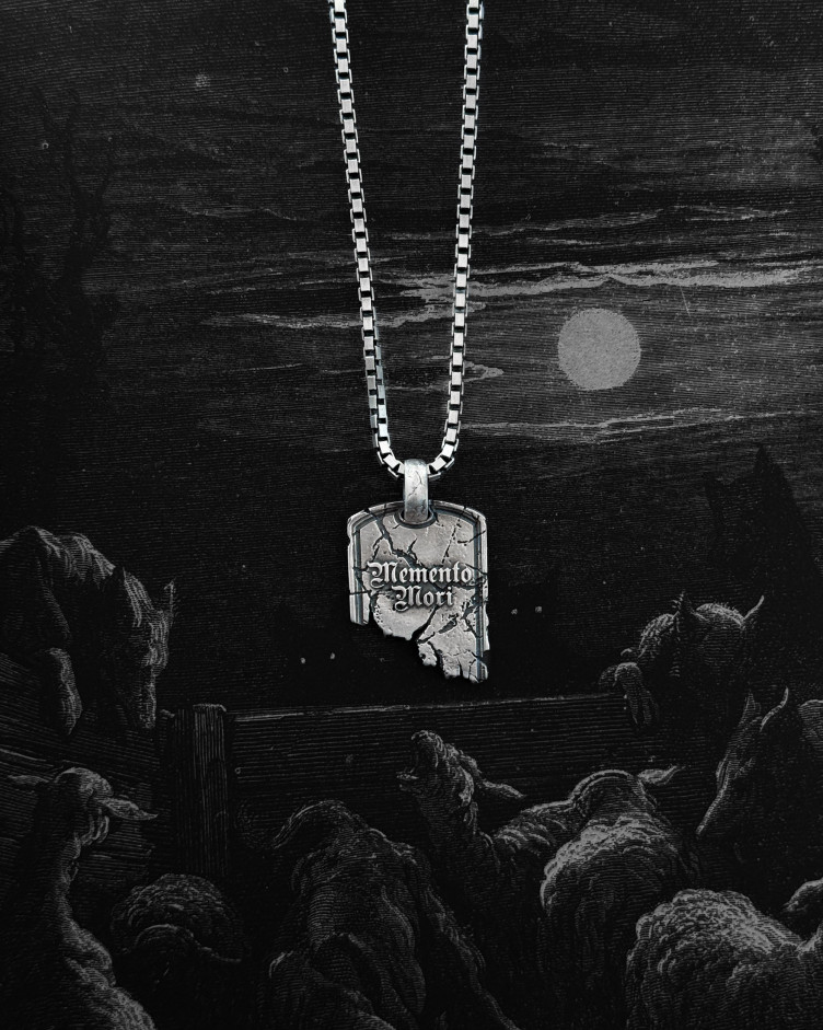Anhänger SCRIPTUM. MEMENTO MORI in Sterlingsilber