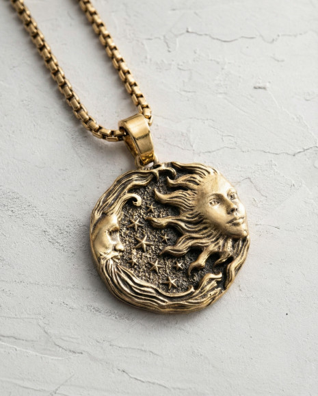 Anhänger SONNE, MOND UND STERNE (585er Gelbgold) 4