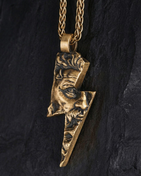 Anhänger ZEUS. BLITZ (585er Gelbgold) 2