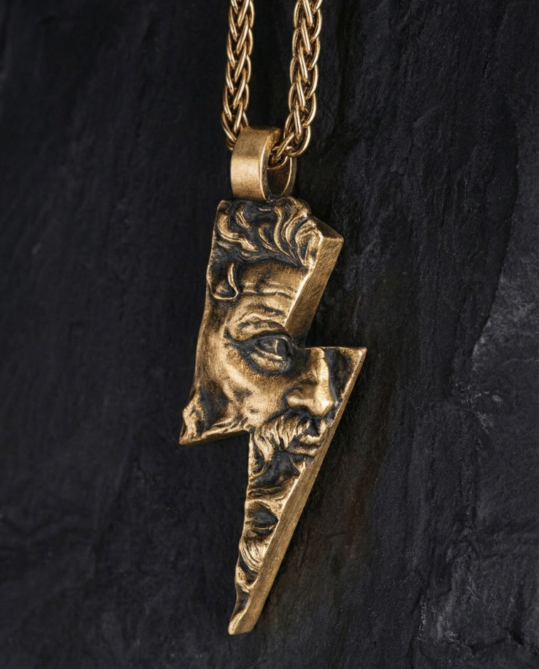 Anhänger ZEUS. BLITZ (585er Gelbgold) 2