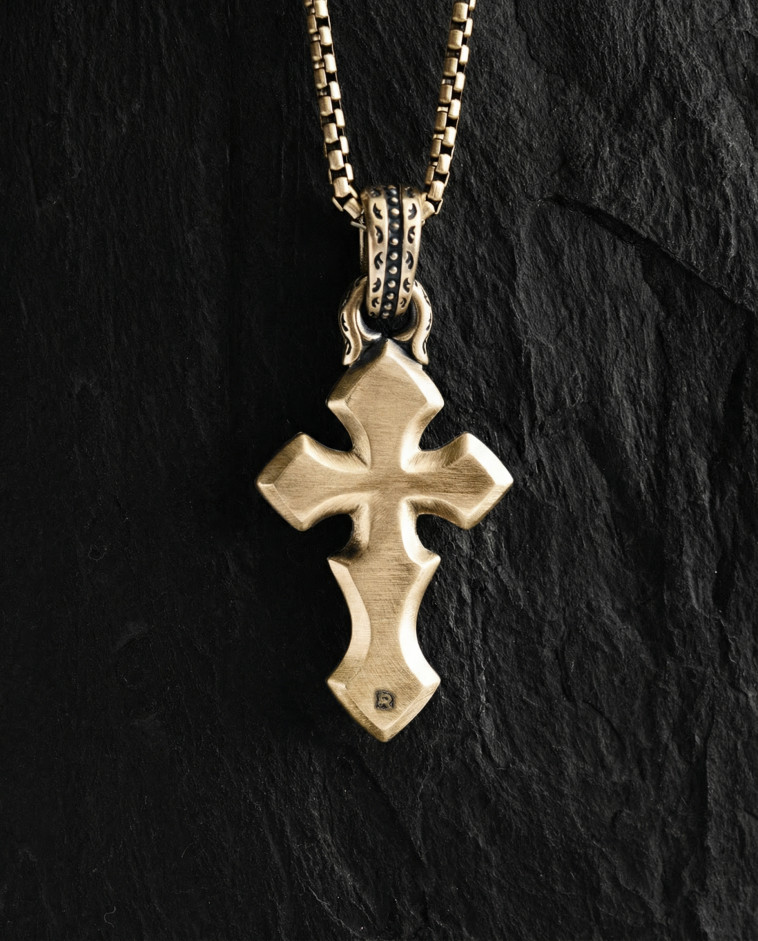 Kreuz INITIUM ET FINIS (585er Gelbgold) 3