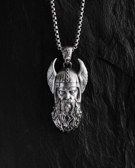 Anhänger WIKINGER KRIEGER ODIN in Sterlingsilber
