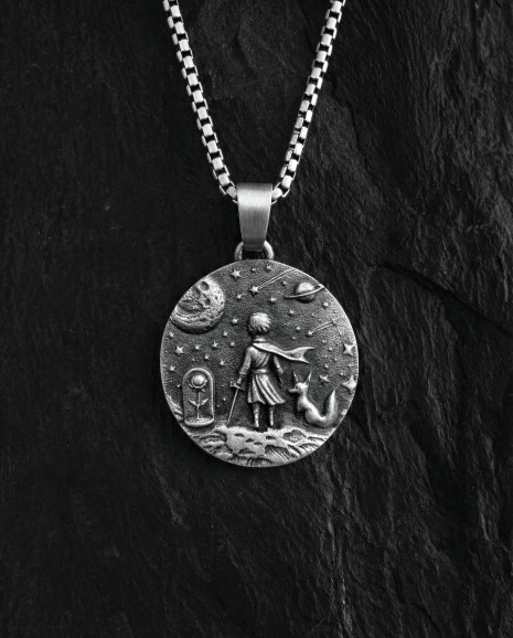 Anhänger DER KLEINE PRINZ in Sterlingsilber