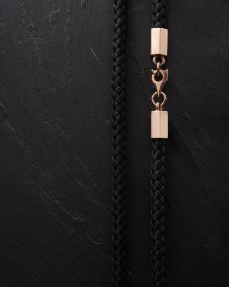 Seidenband FACET mit Rotgoldeinsätzen M