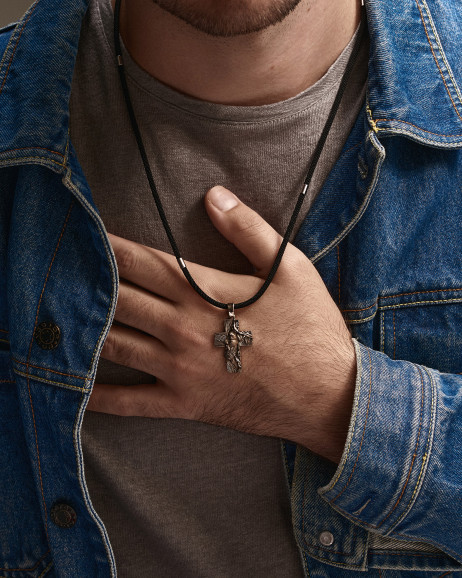 Seidenschnur mit Weißgoldeinsätzen 4