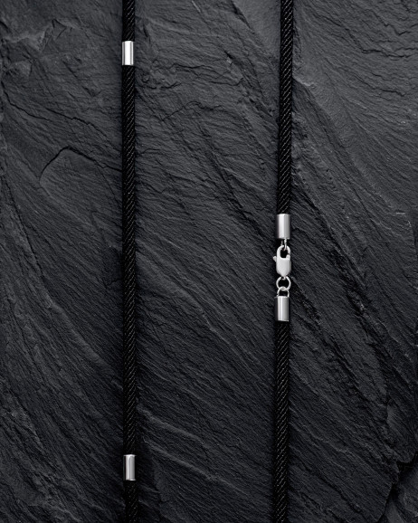 Seidenschnur mit Weißgoldeinsätzen 3