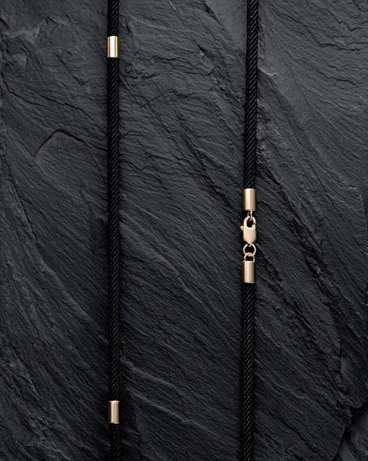 Seidenschnur mit Gelbgoldeinsätzen 3