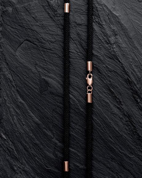 Seidenschnur mit Rotgoldeinsätzen