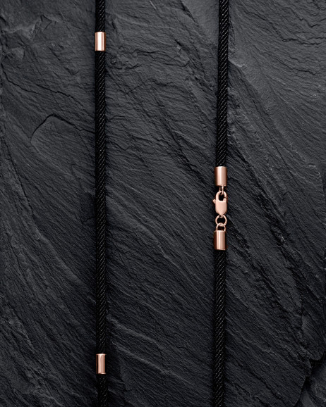 Seidenschnur mit Rotgoldeinsätzen 4