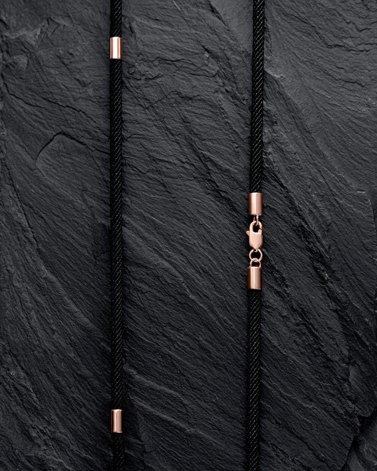 Seidenschnur mit Rotgoldeinsätzen 4