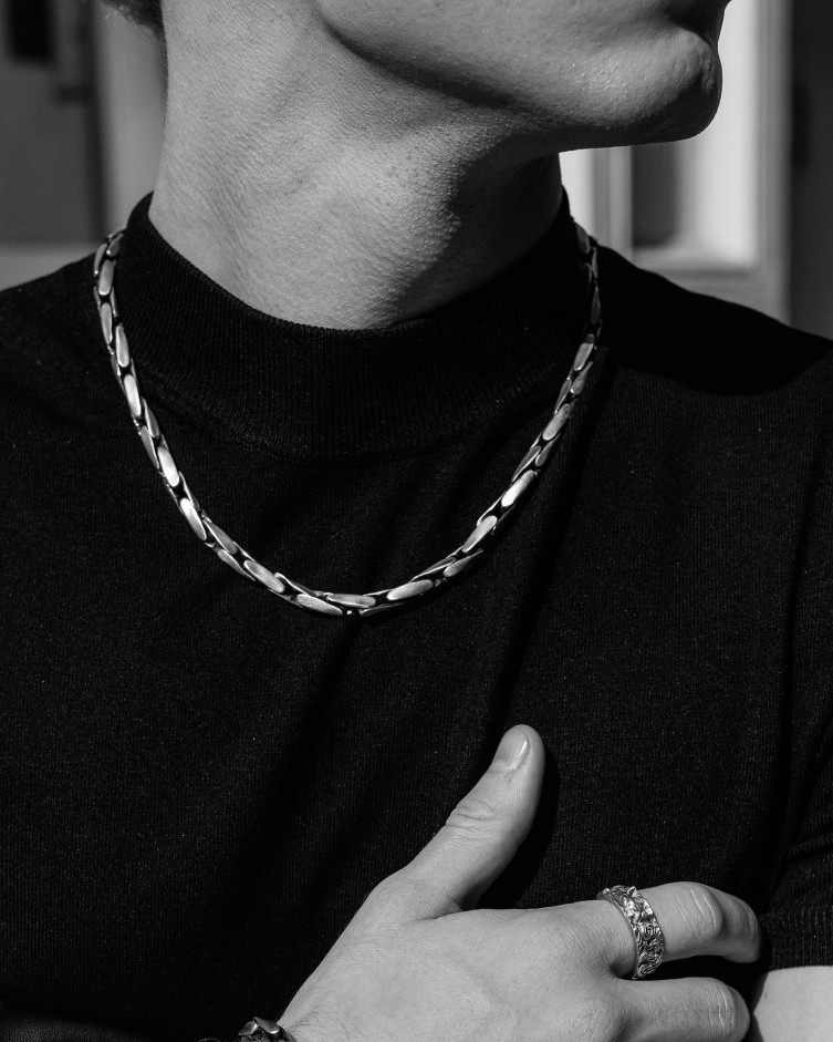 Kette TURBEN in Sterlingsilber 17