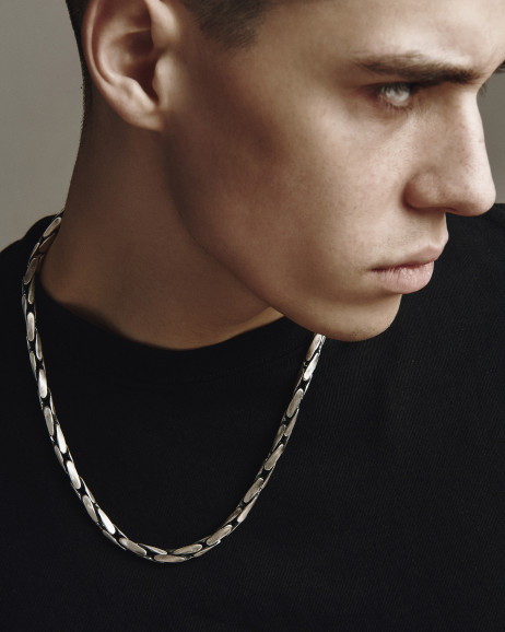 Kette TURBEN in Sterlingsilber