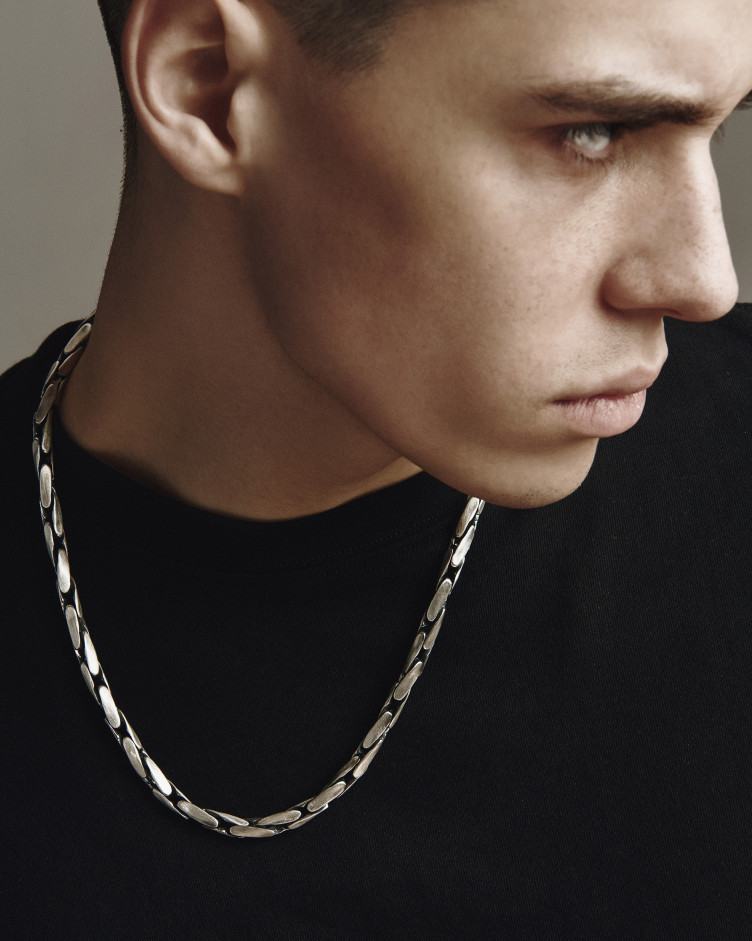 Kette TURBEN in Sterlingsilber