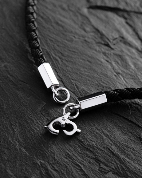 Seidenschnur FACET mit Weißgoldeinsätzen 2