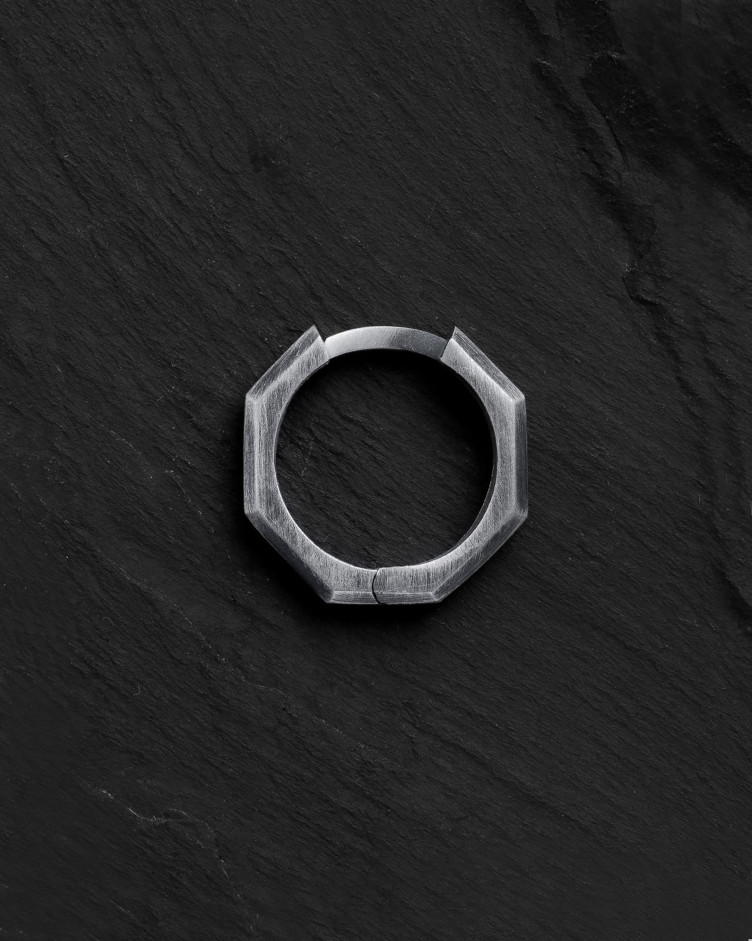 Einzelohrstecker BRUTAL in Sterlingsilber