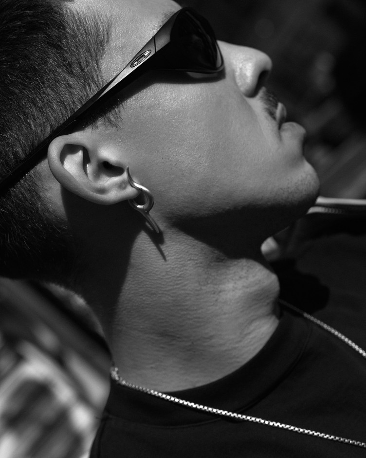 Einzelohrstecker FLAMME in Sterlingsilber 10